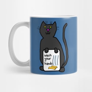 Cute Cat Says Wash Your Hands Mug